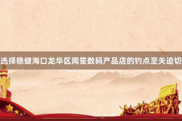 选择稳健海口龙华区闻笙数码产品店的钓点至关迫切